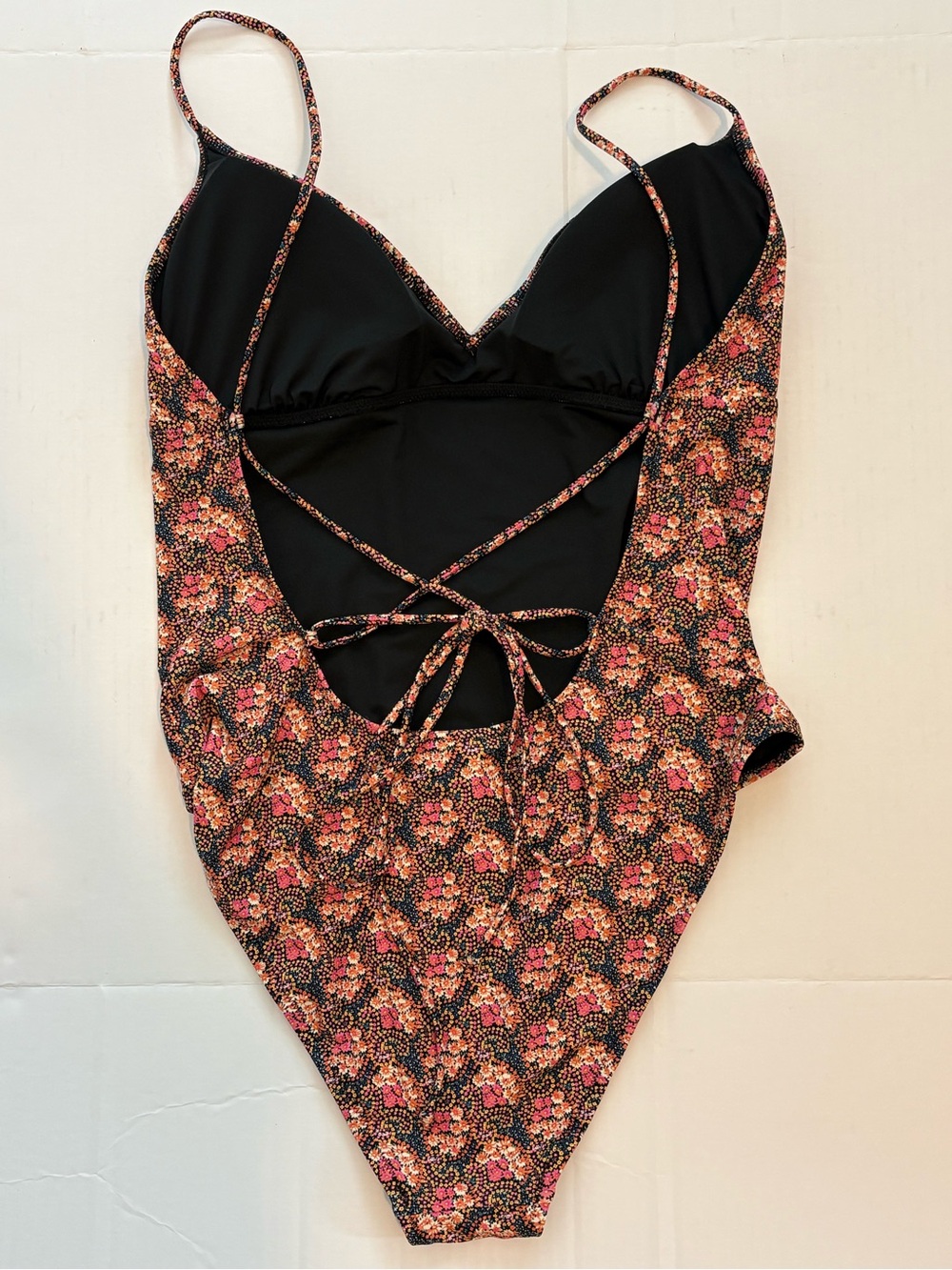 J Crew Strappy-Back Plunge One Piece Swimsuit in Ratti® Prism Floral Size 16 - Picture 6 of 8